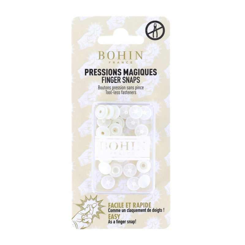 PRESSIONS MAGIQUES - 13MM - COL BLANC